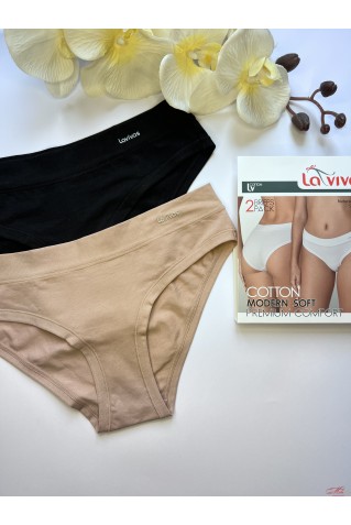 Базові трусики сліпи з бавовни La Vivas 20337